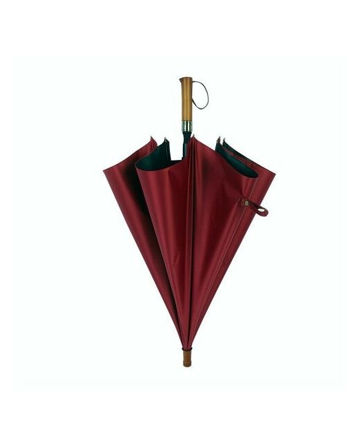 Скайтика Зонт-трость полуавтомат купол 120 см. 8 спиц деревянная ручка красный черный