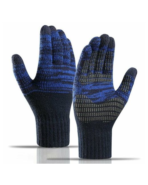 Grand Price Зимние вязаные перчатки для работы с сенсорным экраном Y0046 темно-