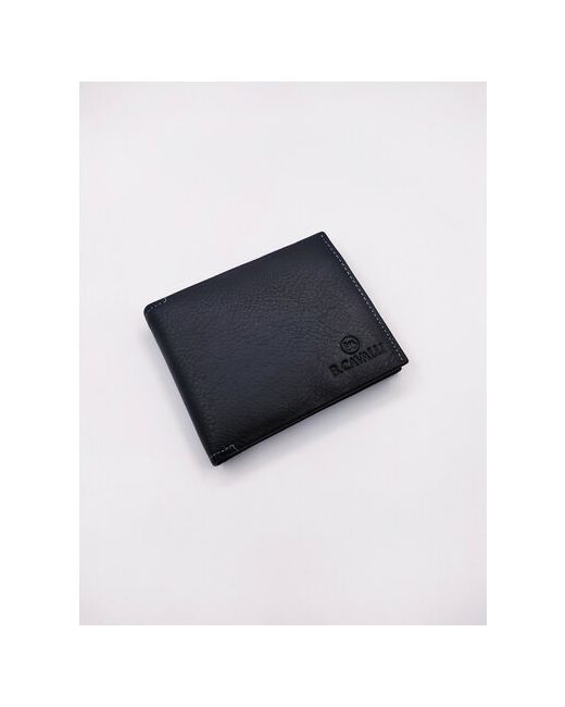 B.Cavalli Портмоне BC4-450 A Black зернистая фактура без застежки 2 отделения для банкнот карт и монет подарочная упаковка