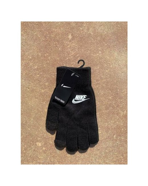 Nike Перчатки демисезон/зима водительские сенсорные быстросохнущие размер Универсальный S черный