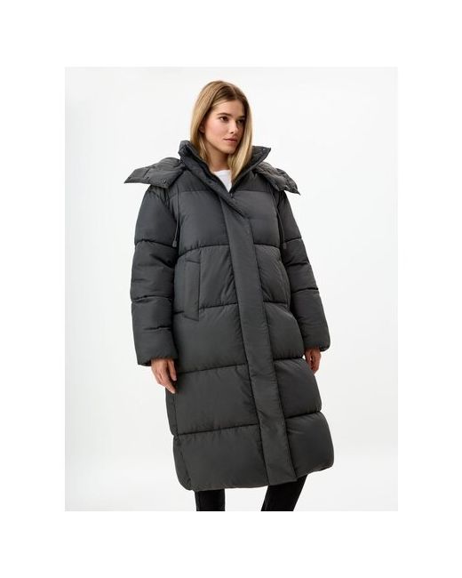 Sela куртка зимняя силуэт прямой капюшон карманы стеганая манжеты съемный регулируемый размер INT