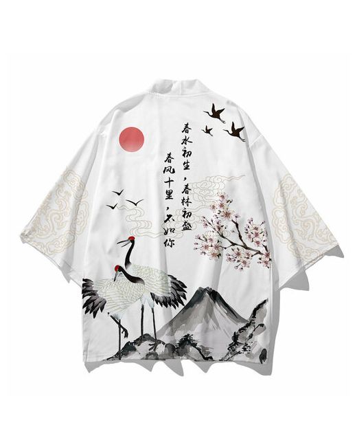 Vlasov Карнавальные костюмы кардиган шелковый оверсайз кимоно накидка хаори Сакура аниме японский стиль Размер 160-175