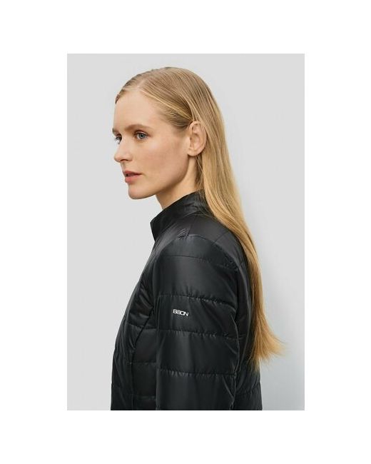 Baon куртка демисезон/лето средней длины силуэт полуприлегающий водонепроницаемая ветрозащитная карманы манжеты без капюшона размер 42 черный