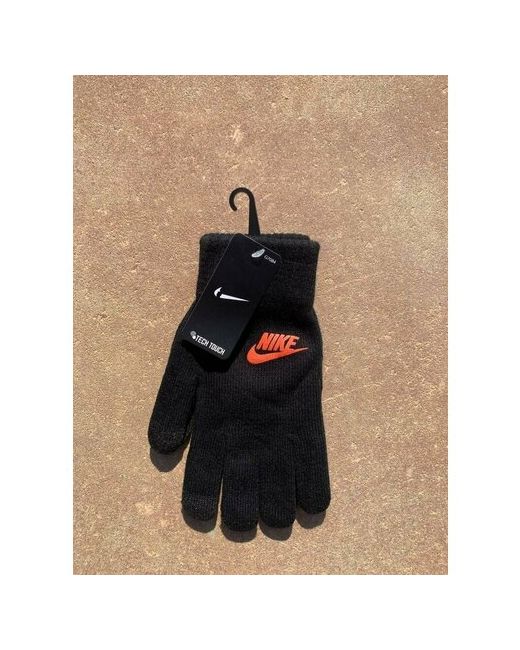 Nike Перчатки демисезон/зима водительские сенсорные быстросохнущие размер Универсальный S оранжевый черный