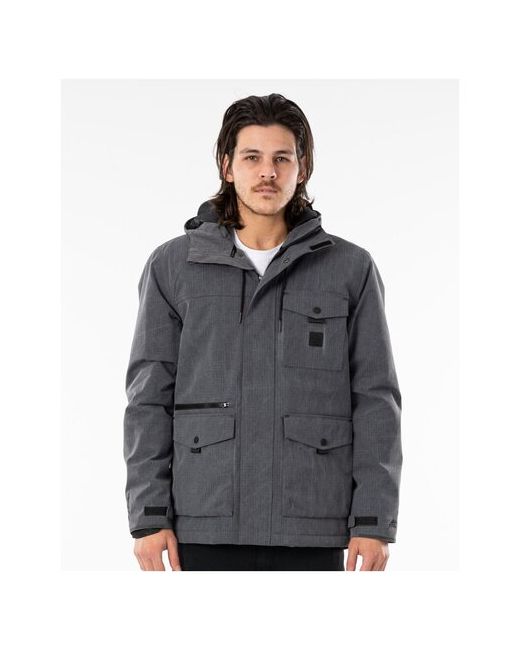Rip Curl куртка демисезонная силуэт прямой мембранная подкладка капюшон карманы размер XL черный