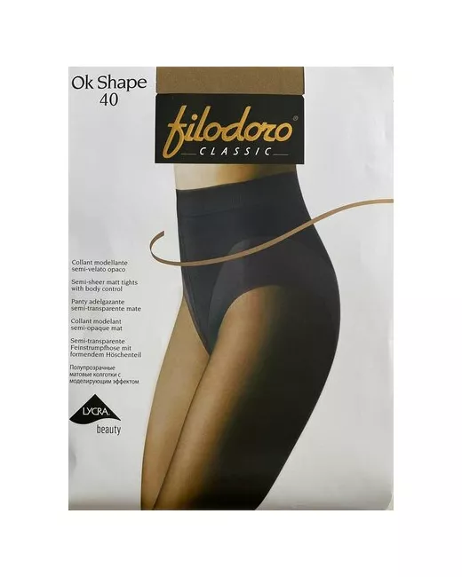 Filodoro Колготки Classic Ok Shape 40 den с шортиками утягивающие ластовицей матовые размер