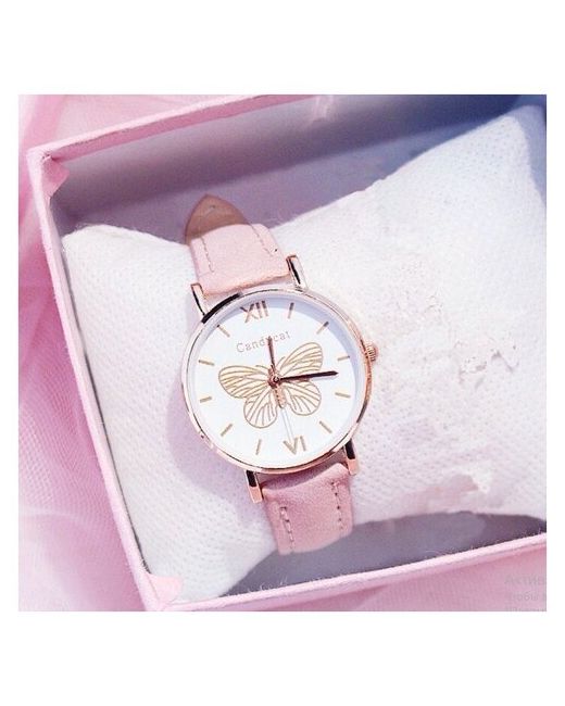 MyPads Наручные часы Молодежные бабочка и браслет M-A06285 красивый романтический недорогой подарок девушке дочке подруге сестре однокласснице реб.
