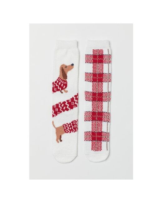 H & M носки махровые размер OneSize красный