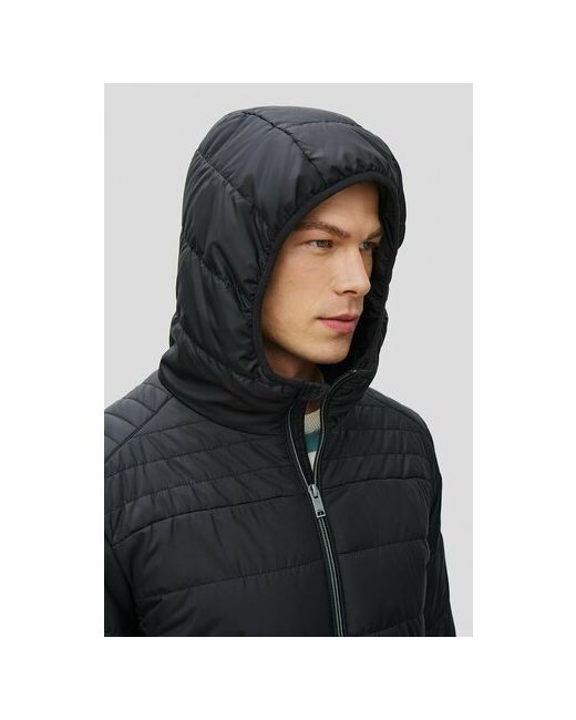 Baon куртка демисезон/лето силуэт прямой подкладка капюшон карманы манжеты водонепроницаемая ветрозащитная размер 50 черный