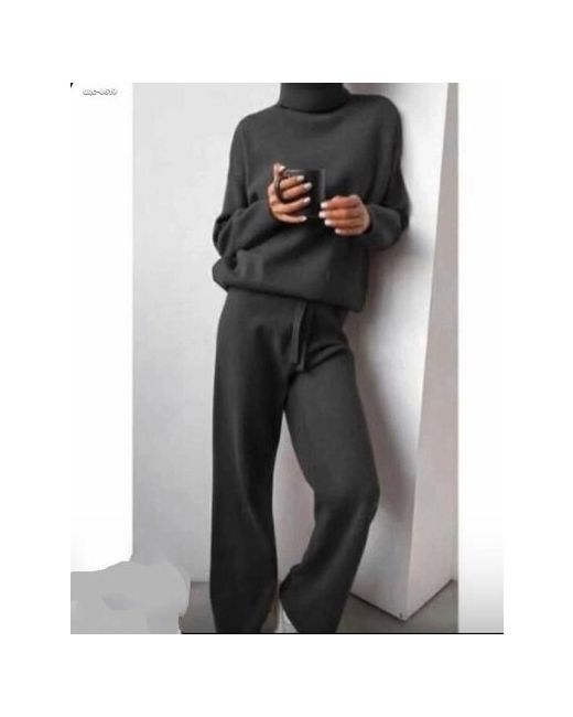 Ермоленко Костюм-тройка джемпер и брюки повседневный стиль свободный силуэт плоские швы размер 48