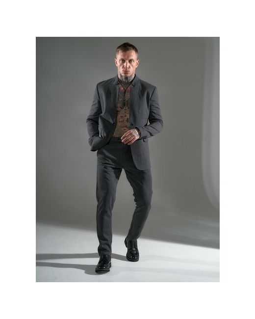 Melskos Костюм пиджак и брюки классический стиль полуприлегающий силуэт размер 48