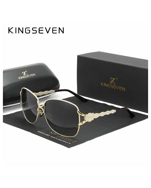 Kingseven Солнцезащитные очки 7015 бабочка складные зеркальные поляризационные с защитой от УФ для