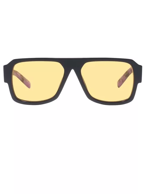 Prada Солнцезащитные очки квадратные оправа с защитой от УФ черный