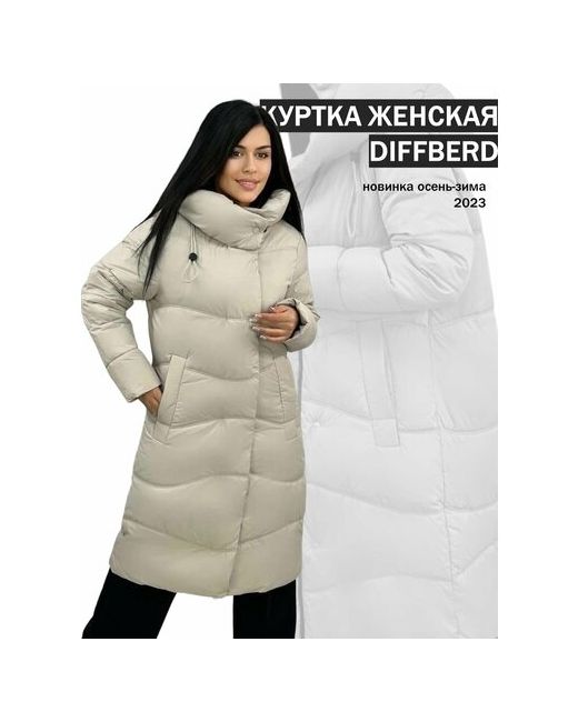 Diffberd куртка зимняя силуэт прямой капюшон карманы размер 50