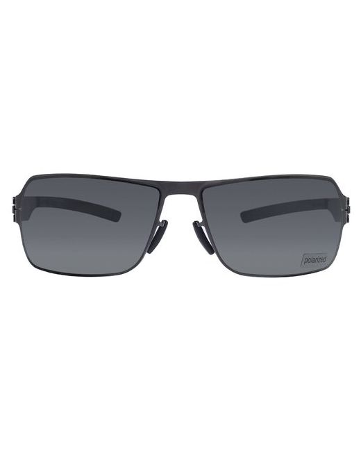 IC! Berlin Солнцезащитные очки Jesse Graphite Grey прямоугольные оправа спортивные поляризационные градиентные для