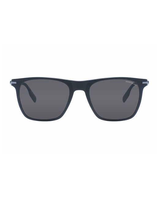 Mont Blanc Солнцезащитные очки прямоугольные оправа с защитой от УФ для