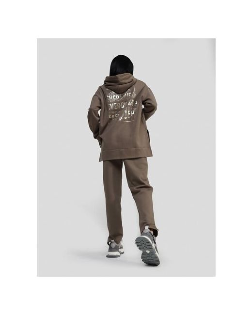Vitacci Костюм джемпер и брюки спортивный стиль свободный силуэт утепленный капюшон размер 42-44
