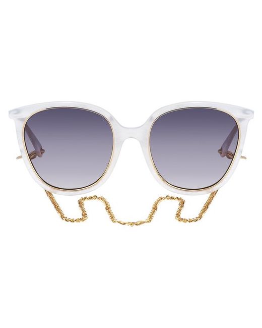 Gucci Солнцезащитные очки 1076S 003 панто оправа металл с защитой от УФ для