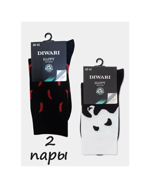 DiWaRi носки 2 пары классические размер 44 мультиколор