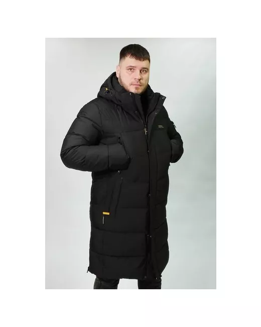 DSGdong куртка зимняя силуэт прямой внутренний карман водонепроницаемая манжеты подкладка ультралегкая утепленная ветрозащитная герметичные швы карманы воздухопроницаемая капюшон съемный размер 54