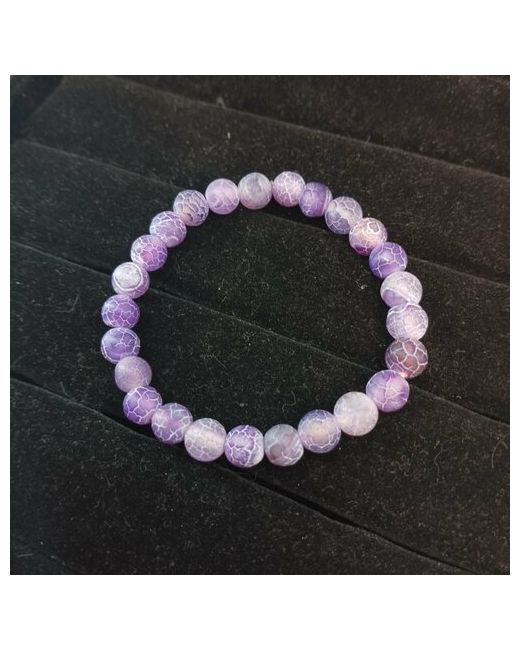 Уральские камни браслет из фиолетового неполированного Агата 18