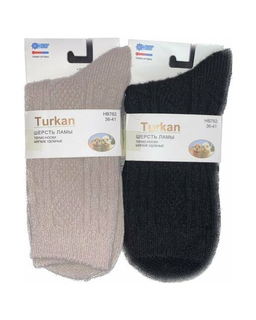 Turkan носки на Новый год размер бежевый черный