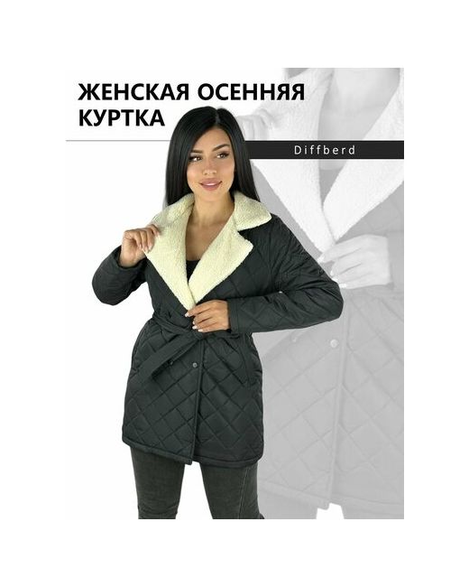 Diffberd куртка демисезонная силуэт прямой карманы размер 42