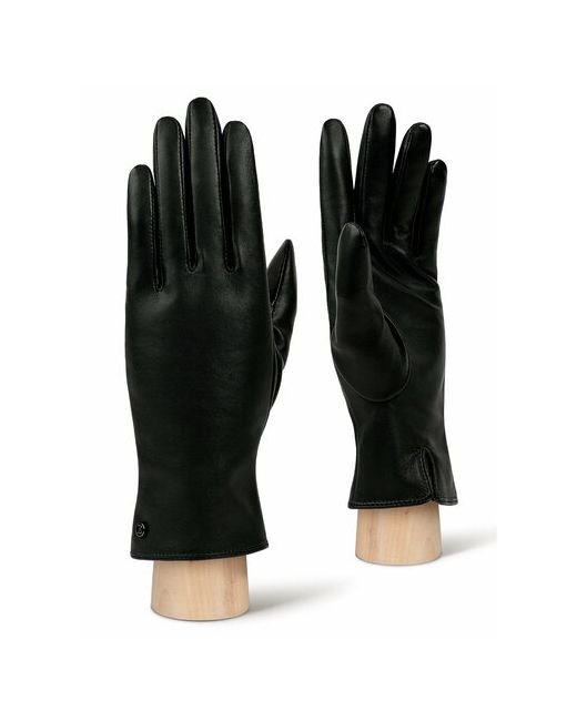 Eleganzza Перчатки зимние натуральная кожа подкладка размер 6 черный