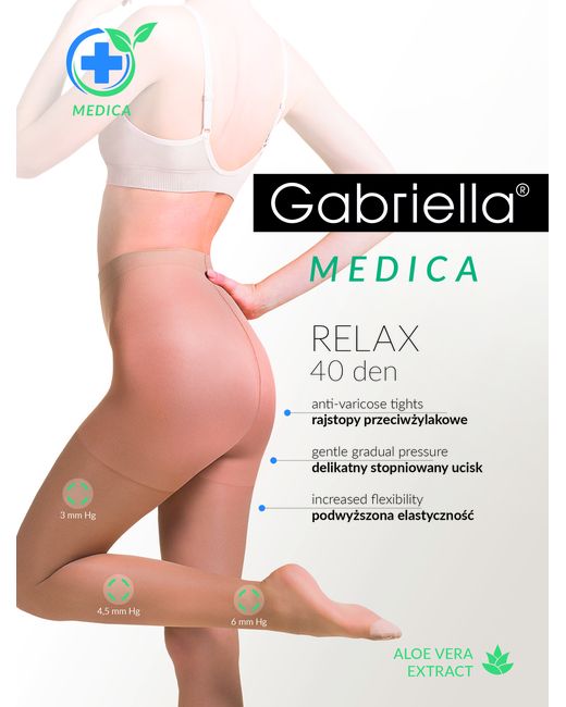 Gabriella Колготки Medica Relax 40 den с шортиками размер
