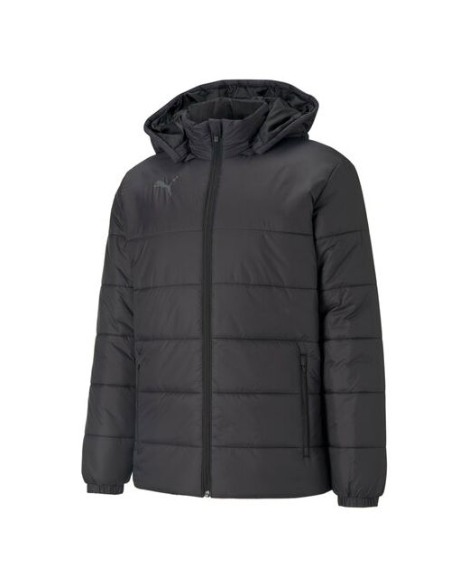 Puma Куртка TeamLIGA Padded Jacket средней длины силуэт полуприлегающий карманы съемный капюшон размер черный
