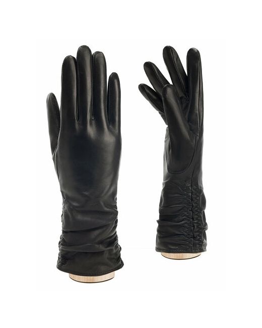 Eleganzza Перчатки зимние натуральная кожа подкладка размер 7 черный