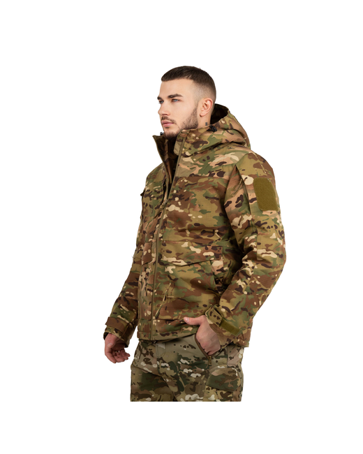 Tactical куртка демисезон/зима несъемный капюшон карманы внутренний карман водонепроницаемая манжеты ветрозащитная размер M мультиколор
