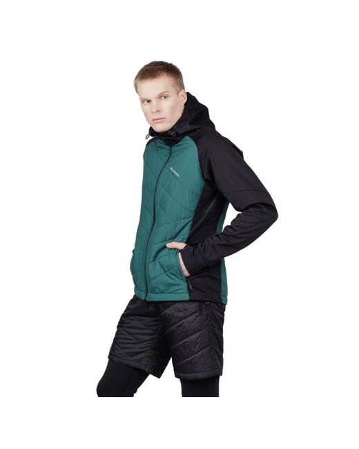 Nordski Куртка средней длины силуэт прилегающий герметичные швы воздухопроницаемая карманы регулируемый капюшон водонепроницаемая ветрозащитная размер черный зеленый