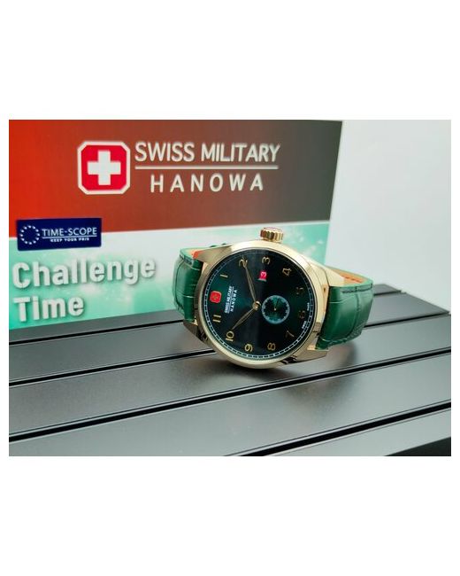 Swiss Military Hanowa Наручные часы Часы наручные Lynx SMWGB0000710. Кварцевые для производства Швейцарии. зеленый золотой