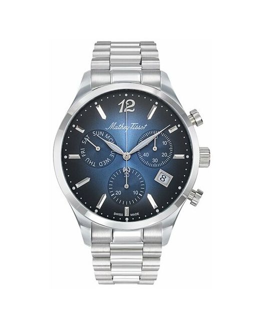 Mathey-Tissot Наручные часы Швейцарские наручные H411CHABU с хронографом синий серый