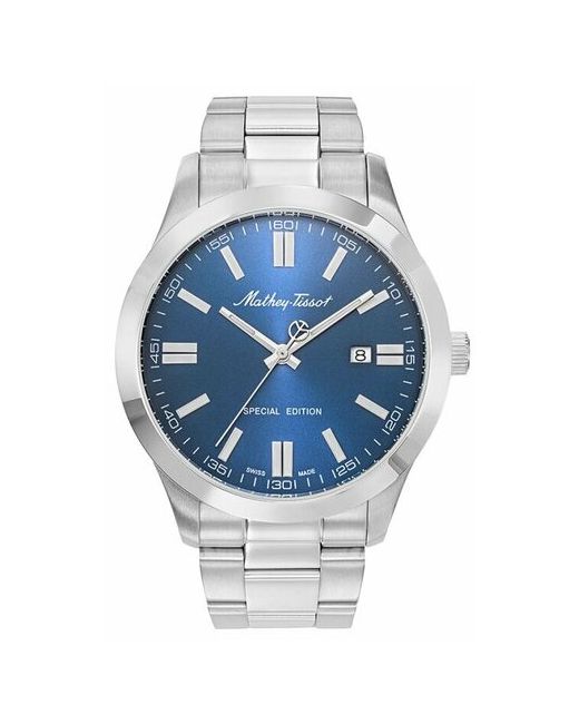 Mathey-Tissot Наручные часы Швейцарские наручные H455ABU серебряный синий