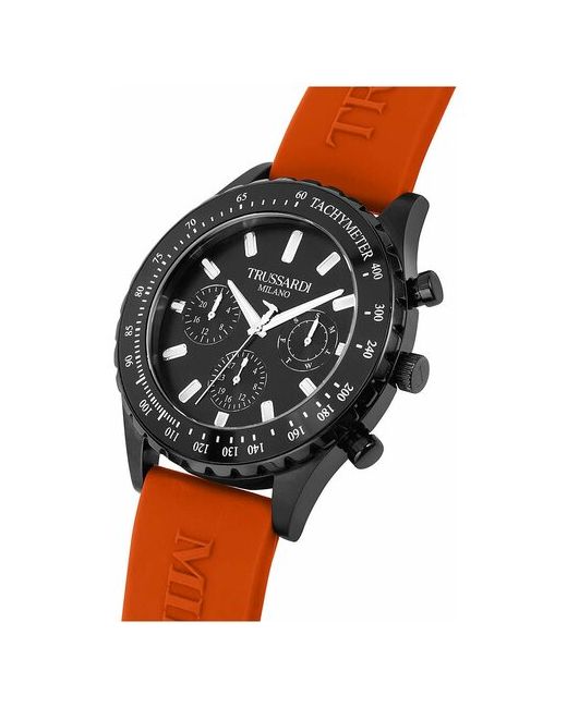 Trussardi Наручные часы Часы наручные T-LOGO R2451148003 черный оранжевый
