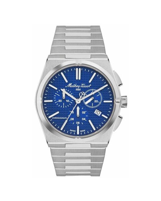 Mathey-Tissot Наручные часы Швейцарские наручные H117CHABU с хронографом серебряный синий