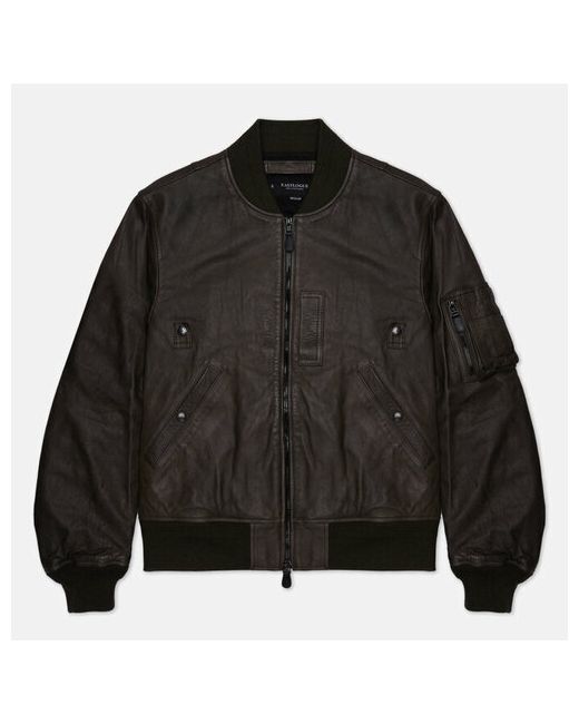 Eastlogue куртка ma-1 leather силуэт прямой подкладка размер зеленый
