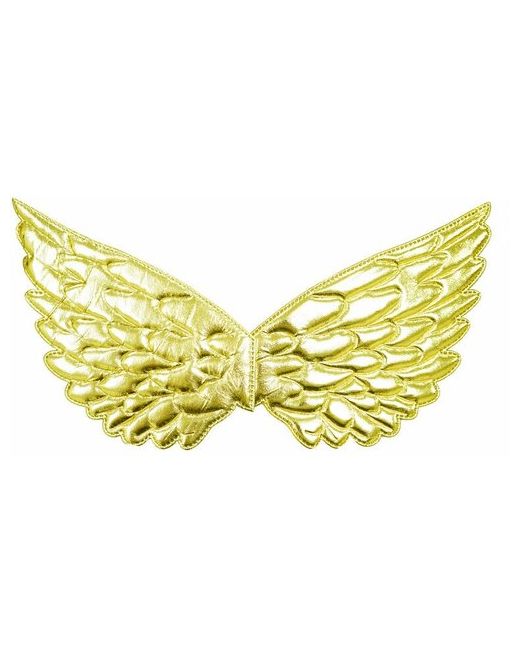 Веселуха Крылья карнавальные Ангел Золото украшение для праздника