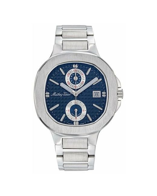 Mathey-Tissot Наручные часы Швейцарские наручные H152CHABU с хронографом серебряный синий