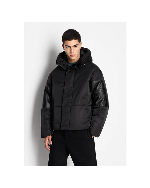 Armani Exchange куртка демисезон/зима силуэт полуприлегающий капюшон карманы размер