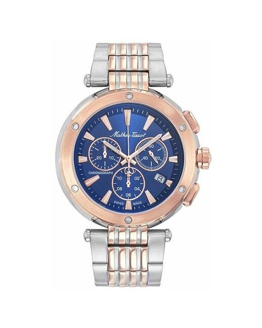 Mathey-Tissot Наручные часы Швейцарские наручные H912CHRBU серебряный синий