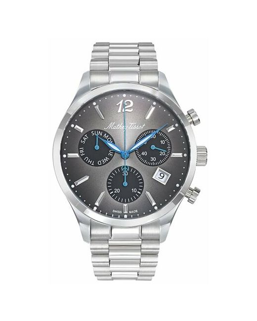 Mathey-Tissot Наручные часы Швейцарские наручные H411CHAN с хронографом серый серебряный