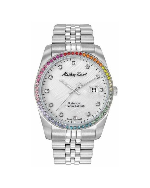 Mathey-Tissot Наручные часы Швейцарские наручные H809AQI белый серебряный