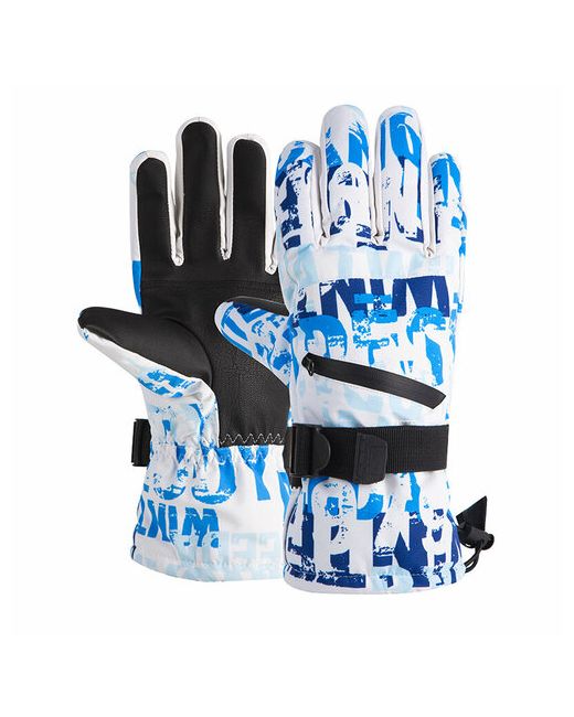 Sportage Перчатки подкладка регулируемые манжеты карманы размер голубой