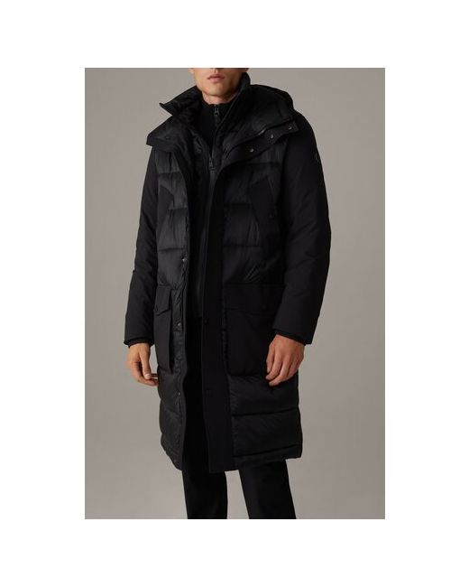 Strellson куртка зимняя силуэт полуприлегающий карманы капюшон подкладка манжеты внутренний карман несъемный водонепроницаемая стеганая утепленная размер 48