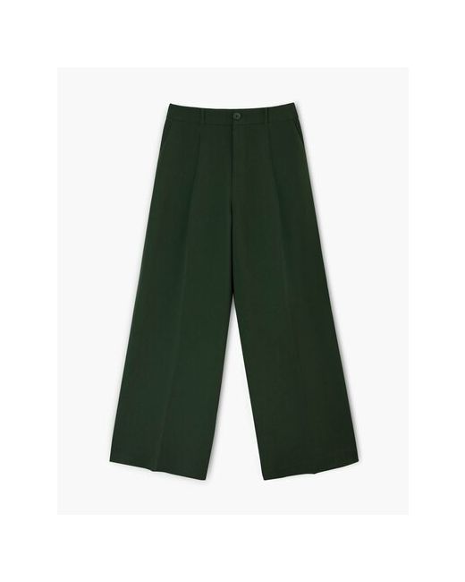 Gloria Jeans Брюки слаксы демисезон/зима свободный силуэт повседневный стиль карманы размер 158 36-38 зеленый