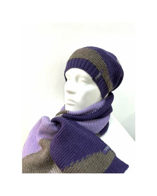 Snapp Комплект шапка шарф шерсть размер OneSize мультиколор