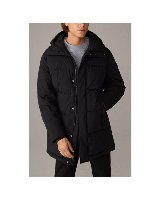 Strellson куртка зимняя силуэт прямой карманы внутренний карман капюшон несъемный размер 48
